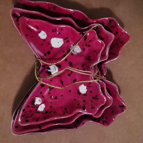 Nesting Red Butterfly Trinket Dishes - Picture 1 of 4